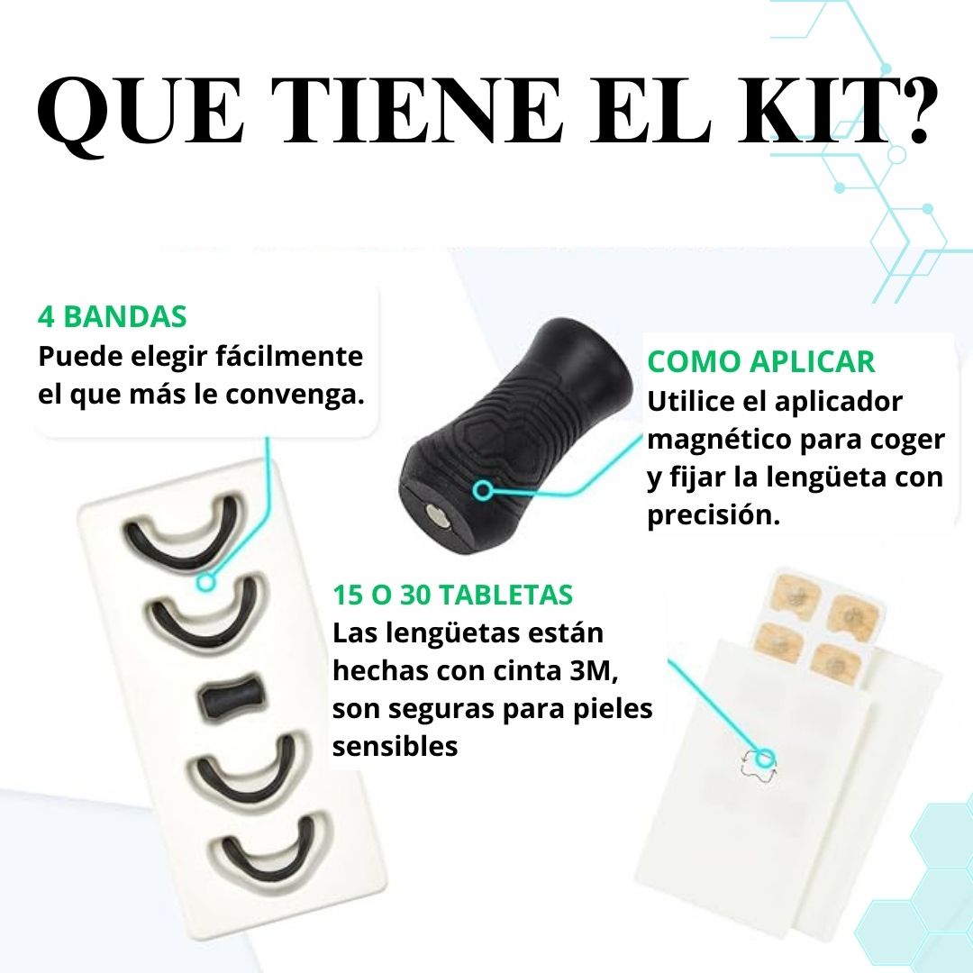 Tiras nasales magnéticas / mejora la respiración