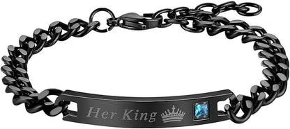 Pack de 2 pulseras His Queen Her King