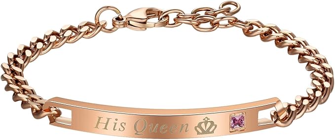 Pack de 2 pulseras His Queen Her King